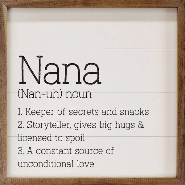 Nana Definition Sign