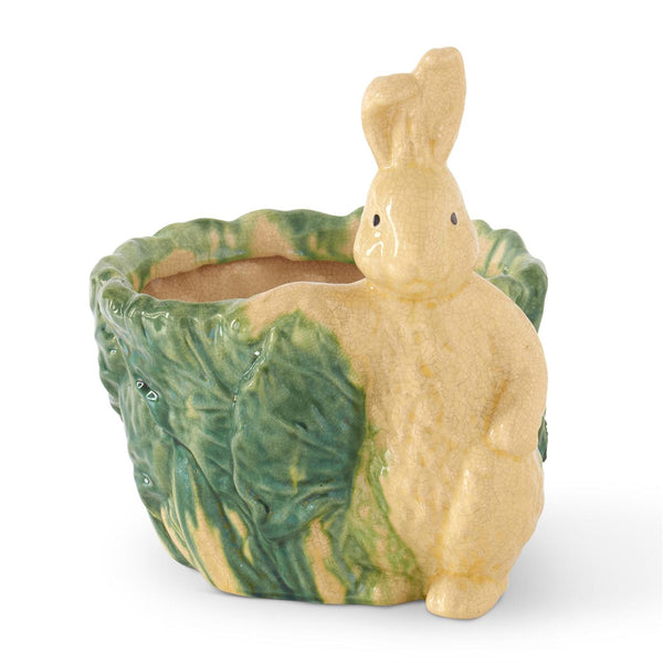 9 inch Rabbit w/ Green Pot