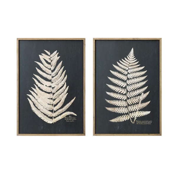 Framed Wall Decor with Fern Leaf(PICK UP ONLY)