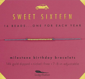 Sweet 16 Milestone Birthday Bracelet