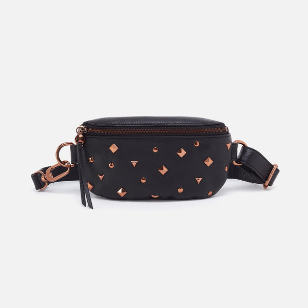 Studded Black Fern Belt Bag
