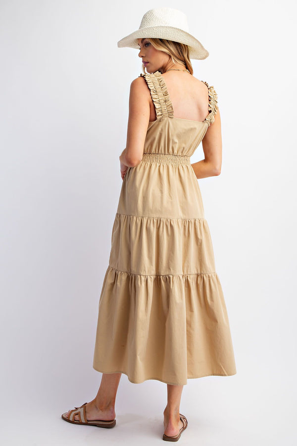 The Poplin Tiered Maxi Dress