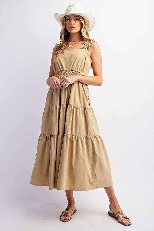 The Poplin Tiered Maxi Dress