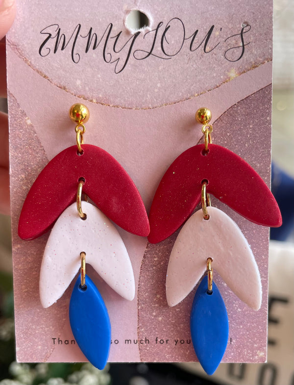 Red White and Blue Earrings