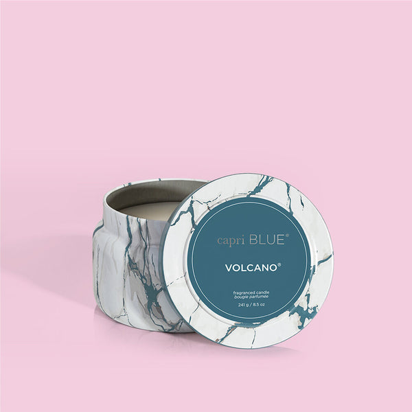Volcano Modern Marble Printed Travel Tin, 8.5 oz