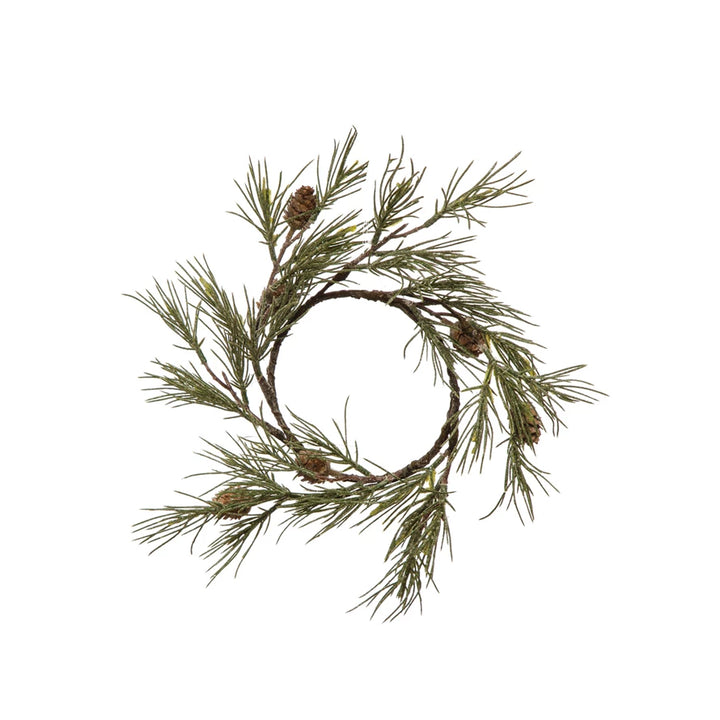 Jack Pine Wreath with Pinecones and Glitter no