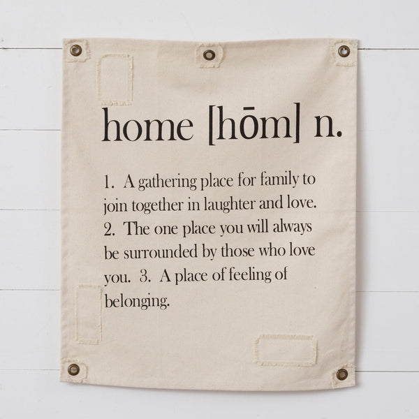 Home Canvas Hanging Wall Sign