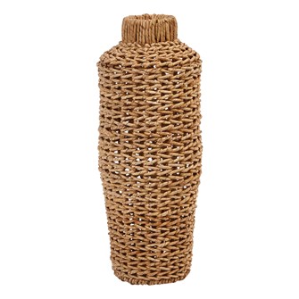 Hand-woven Water Hyacinth & Rattan Floor Vase(pick up only)