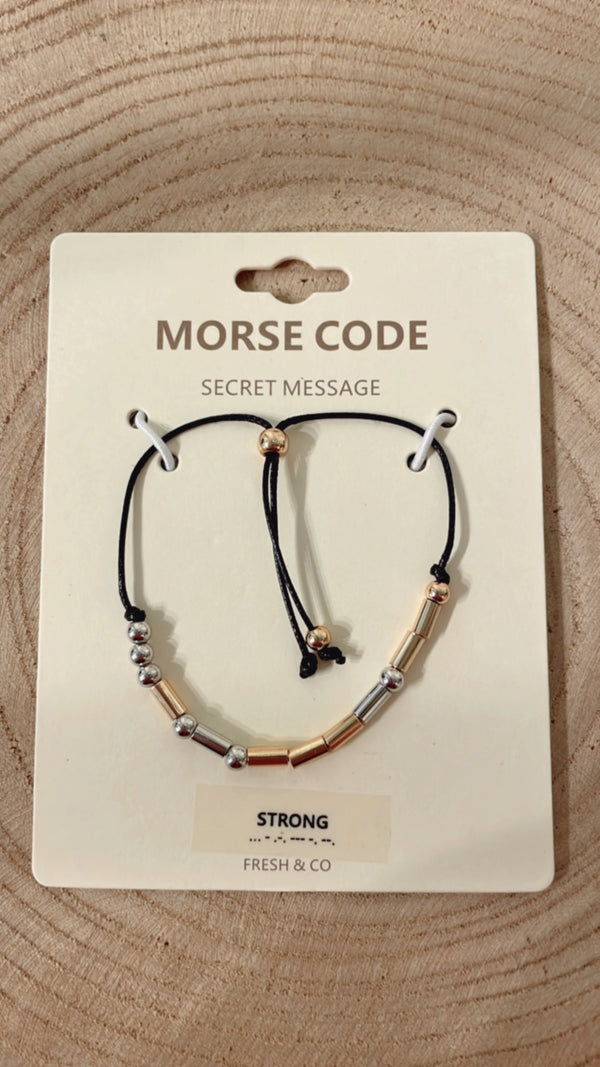 Morse Code "Strong" Bracelet