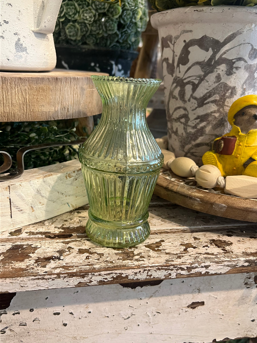 Debossed Glass Vases