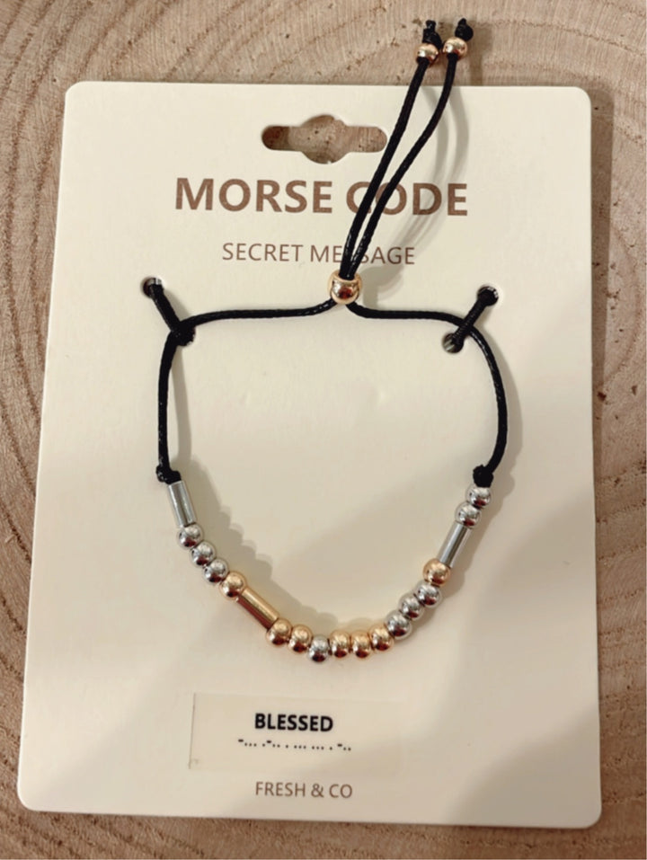 Morse Code "Blessed" Bracelet